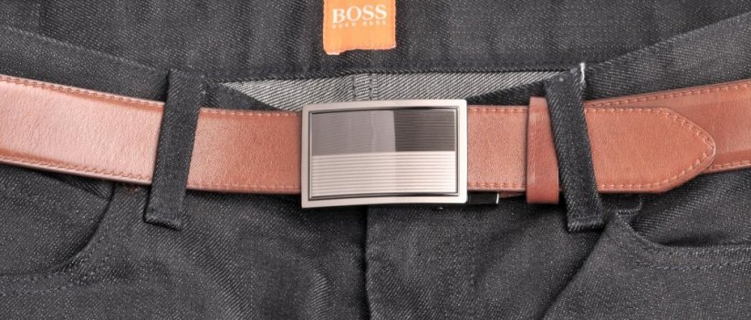 Pánský kožený opasek s automatickou přezkou Penny Belts AUTOMAT 35-020-A3-48