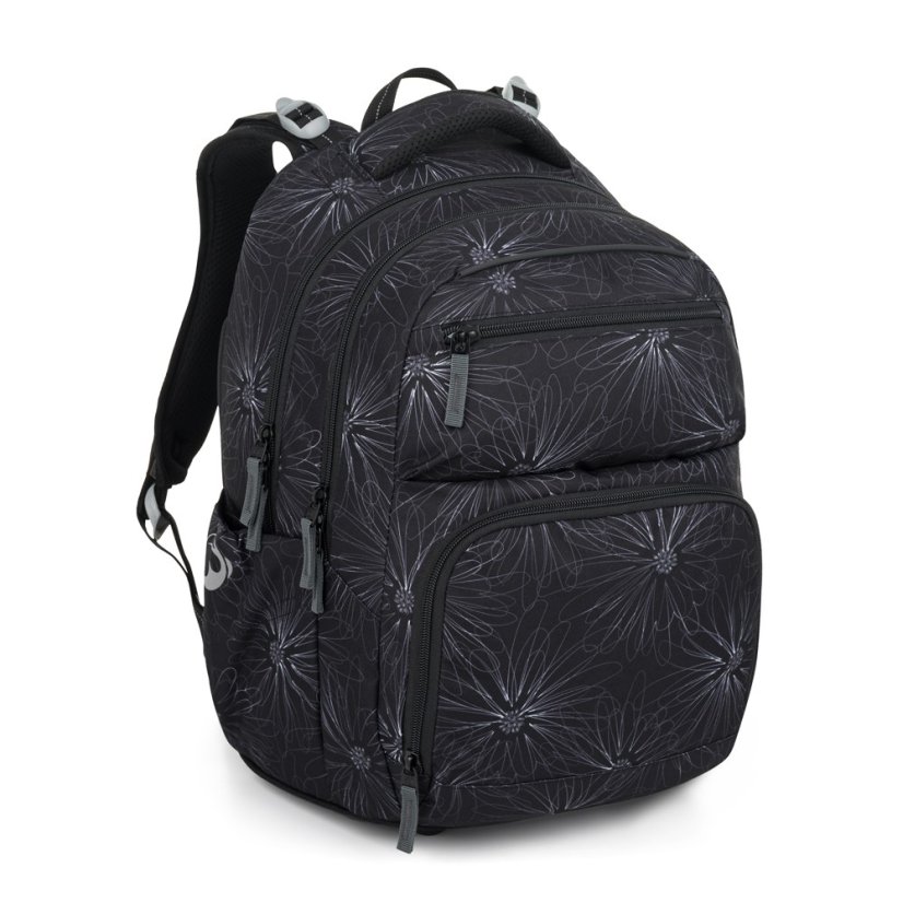 Školní dvoukomorový batoh pro holky  ZIPSTER 25 A – šedý
