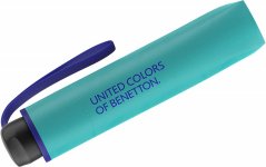 Dámský skládací deštník Benetton Super Mini turquoise 56307 tyrkysový