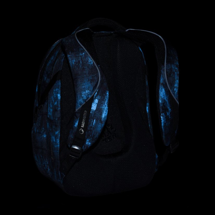 Studentský set BAG 25 B – černo-modrý batoh + penál