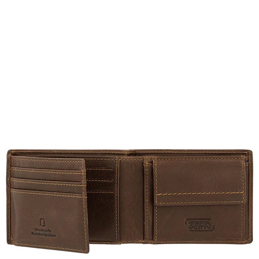 Camel Active Bilbao – pánská malá kožená peněženka RFID hnědá 364-703-22