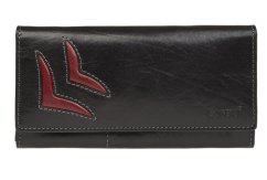 Dámská kožená peněženka Lagen 6011/T Black/Red