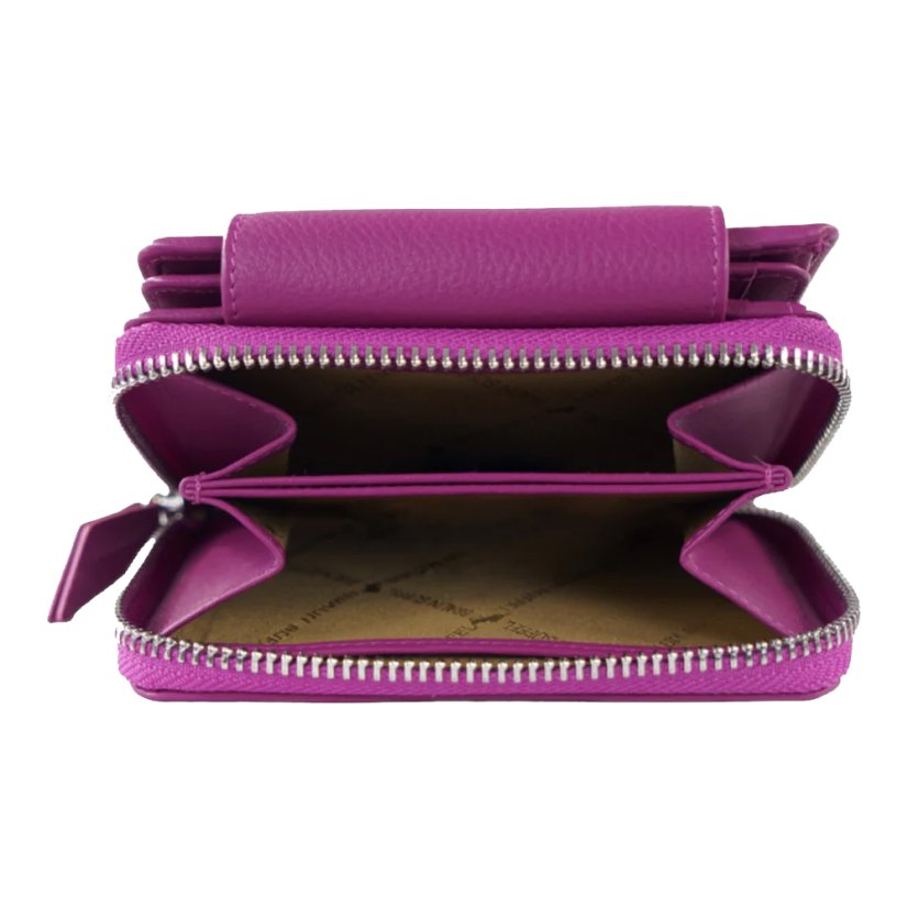Braun Büffel Dámská peněženka z hladké kůže s RFID ochranou – střední velikost 41353-294-084 Purple Plum
