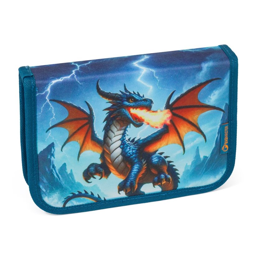 Bagmaster Malý školní set LUMI 26 D batoh, sáček a penál - drak, lehký ergonomický set pro prvňáčky