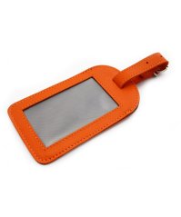 Kožená visačka na zavazadlo 619-5405 oranžová