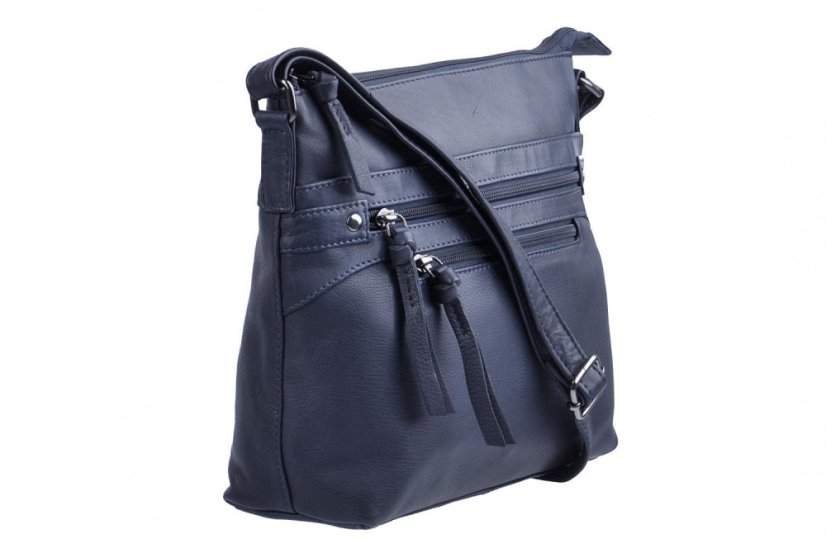 New Bags kožená kabelka LB-296 tmavě modrá