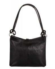 Giglio leather Dámská kožená kabelka přes rameno 095 černá