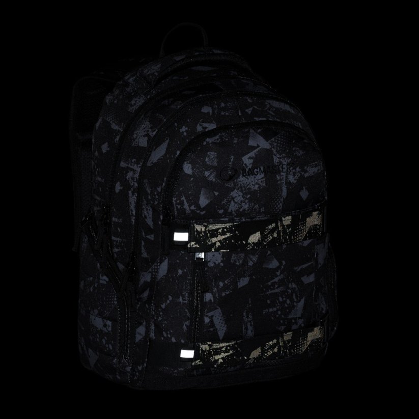 Bagmaster školní set NOMAD 25 B – černo-šedý (batoh + penál)