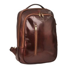 Velký kožený batoh SARA BAGS T04 hnědý – pravá hovězí kůže