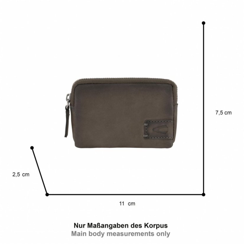 Camel Active kožená klíčenka Dallas 366-701-70 šedá