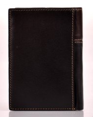 Kožené pouzdro na doklady nebo peněženka bez drobných 513-2220A black/brown