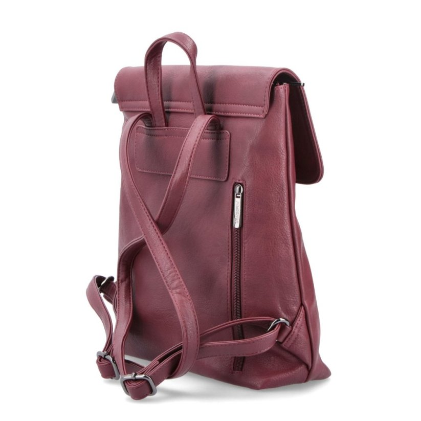 Tangerin Dámský elegantní koženkový batoh do města 8009 bordó