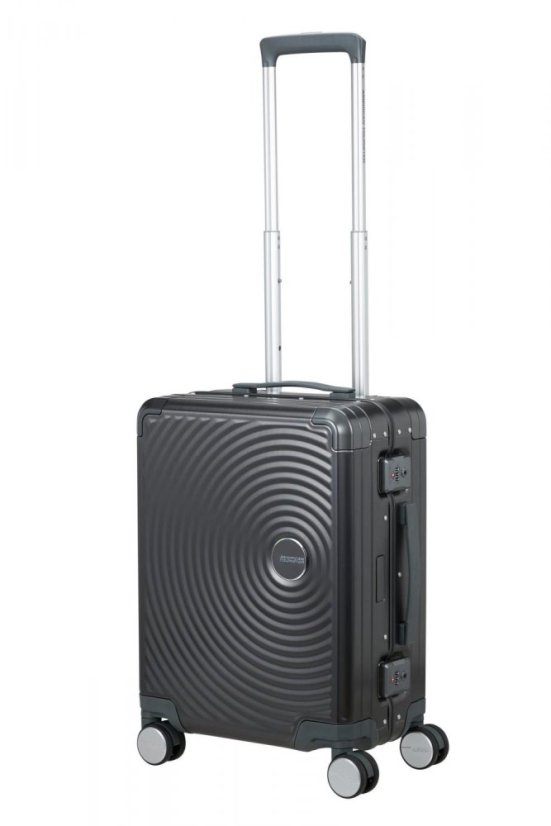 American Tourister Soundbox Alu Spinner 55 cm tmavě šedý Brushed Anthracite 155707-2849
