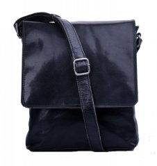 LedderArt Pánská kožená taška přes rameno LA-1263 černý crossbag