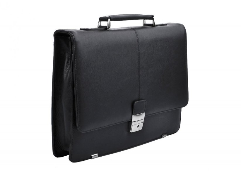 Arwel Pánská kožená úzká aktovka 6003 černá Carson