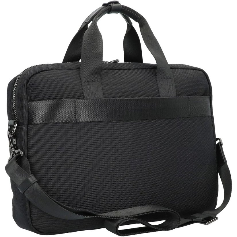 Pracovní černá aktovka na notebook 15" Bugatti Nero 49640201