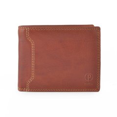 Pánská kožená peněženka Poyem 5206 přírodní hnědá