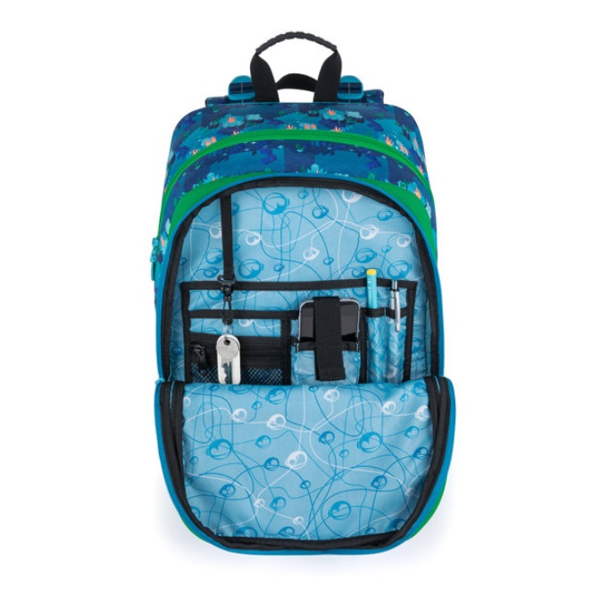Bagmaster velký set ALFA 21 B (batoh + penál + sáček box na svačinu Lunch Box 013 B a lahev BOTTLE 20 B)