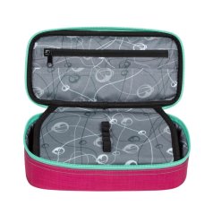 Školní penál BAGMASTER CASE THEORY 20 A PINK/TURQUOISE/WHITE