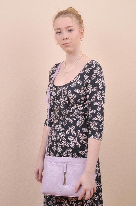 Dámská kožená crossbody kabelka 5085 fialová - 2. jakost