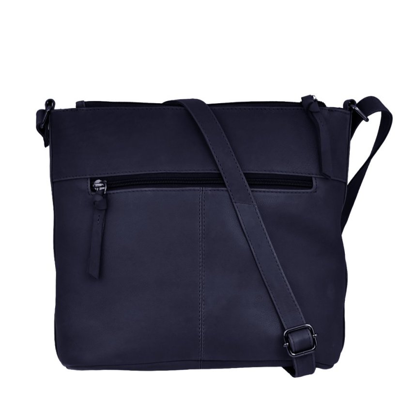 Dámská kožená kabelka New Bags Leather LB-679 tmavě modrá