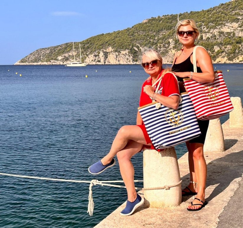 Plážová taška Florence motiv kotva 80009-002 modrá 2. jakost