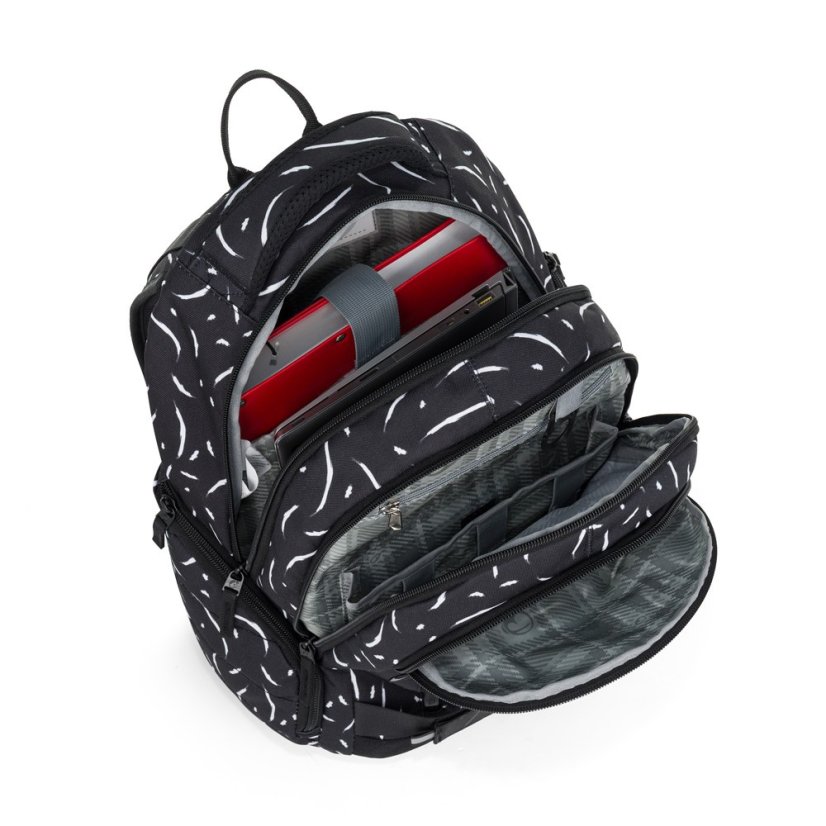 Bagmaster školní batoh NOMAD 25 A – černo-bílý