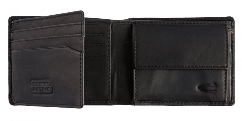 Camel Active Malá pánská kožená peněženka černá 280-701-60 RFID SAFE