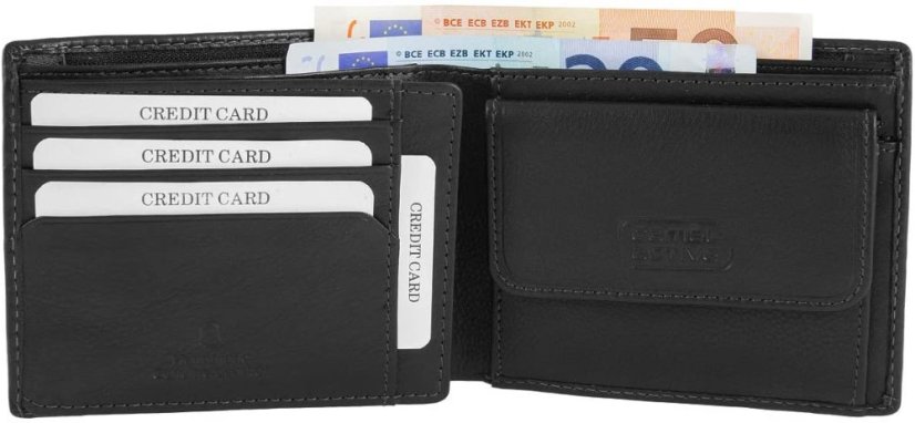 Camel Active Kožená pánská peněženka RFID ( zip na bankovky ) B34-705-60 černá
