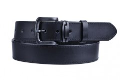 Pánský kožený černý pásek 9-1-60 šířka 40 mm