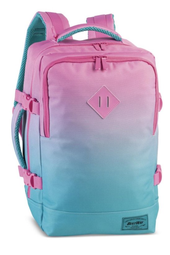 BESTWAY Batoh do letadla 40 x 25 x 20 cm  cabin pro Small 40290-2522 modro/růžový