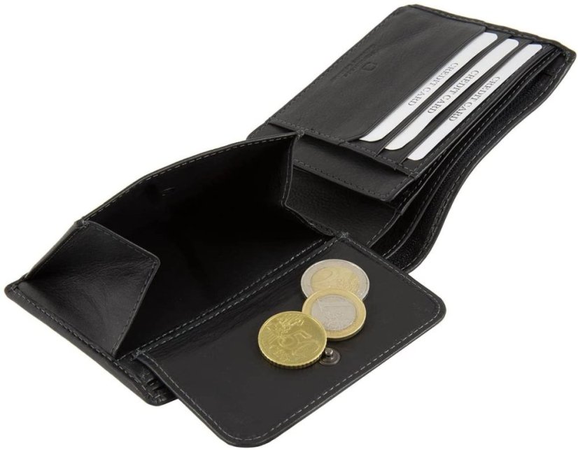 Camel Active Kožená pánská peněženka RFID ( zip na bankovky ) B34-705-60 černá