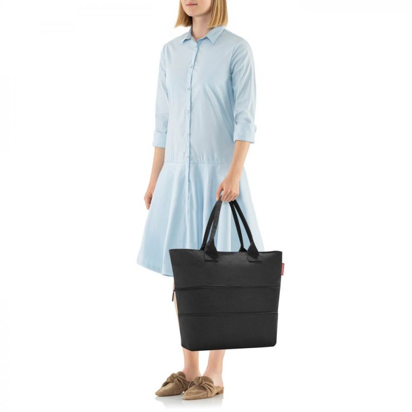 Nákupní kabelka se zipem Reisenthel Shopper e1 black RJ7003 černá