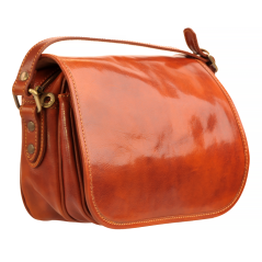 Giglio leather Dámská kožená kabelka 0588 světle hnědá