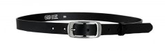 Penny Belts Dámský úzký kožený pásek 173-63 černý