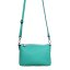 Menší kožená crossbody kabelka 5474 tyrkys