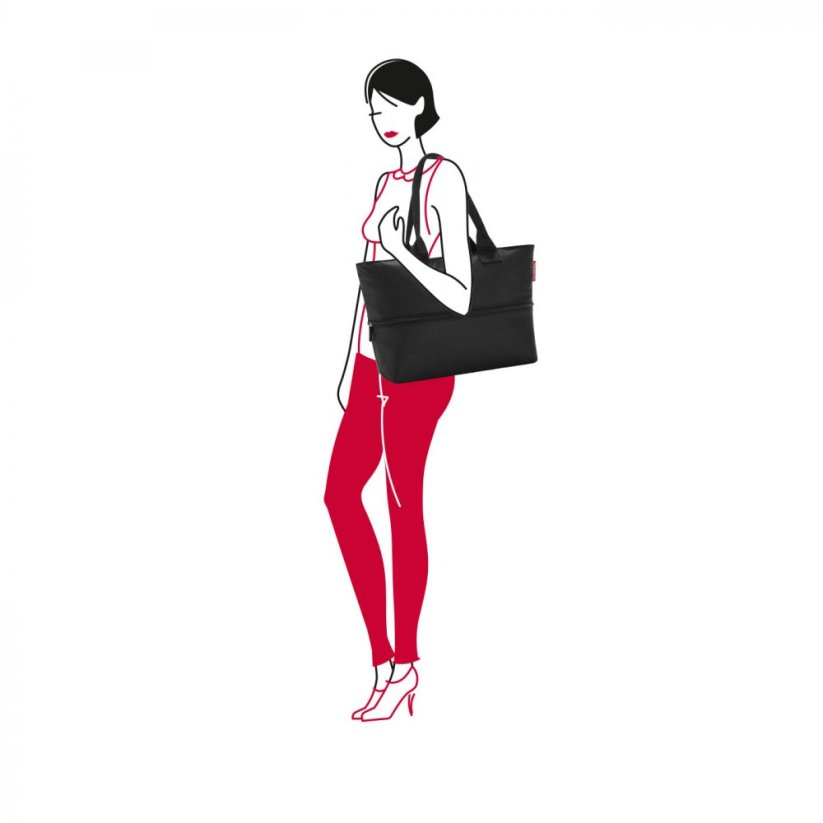 Nákupní kabelka se zipem Reisenthel Shopper e1 black RJ7003 černá