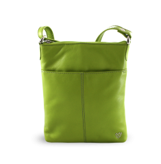 Malá kožená crossbody kabelka 212-3013 - zelená