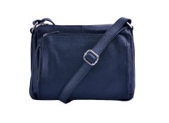 Kožená crossbody kabelka MaxFly 5542 modrá