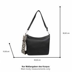 Gabor Linda velká kabelka hobo bag M 11674 černá