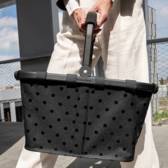 Nákupní košík Reisenthel Carrybag Frame Glossy dots black bk7076