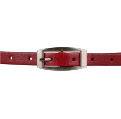 Penny Belts Dámský kožený úzký pásek červený 15-2-93