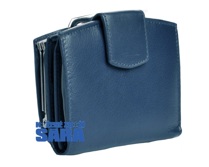 Arwel dámská kožená peněženka s rámečkem 511-4357 modrá