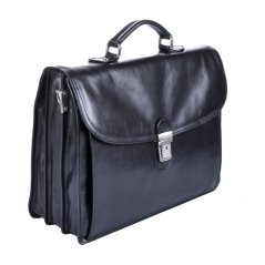 Giglio leather kožená aktovka 1050 černá stříbrné kování