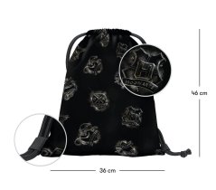 Sáček na obuv a tělocvik Harry Potter Bradavice A-31405 černý