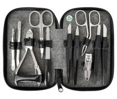 DUP Rodinná plně vybavená 11-dílná manikúrní sada Lída 230402-349 grey