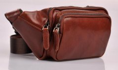 Giglio leather Kožená ledvinka VP1202 světle hnědá - poslední kus
