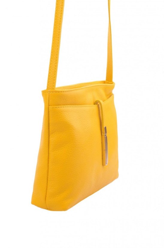 Dámská kožená crossbody kabelka 5085 žlutá
