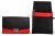 Kožená kasírka s pouzdrem 552-785 black/red