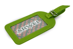 Arwel kožená visačka na zavazadlo 619-5405 zelená